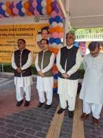 Federal Health Minister Dr. Nadeem Jan graced the "Handing Over Ceremony of 1 Equipped Mobile Health Clinic and 2 Ambulances for Federal Government Polyclinic Hospital and 25 Motorbikes for Outreach Vaccination CDA by WHO - Pakistan". DG - FDI Dr. Muhammad Ahmad Kazi, welcomed health dignitaries at the event 3.11.23