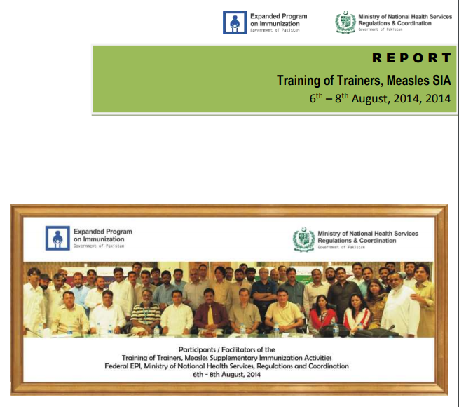 TOT Measles 6-8 August.2014 Pictorial Report