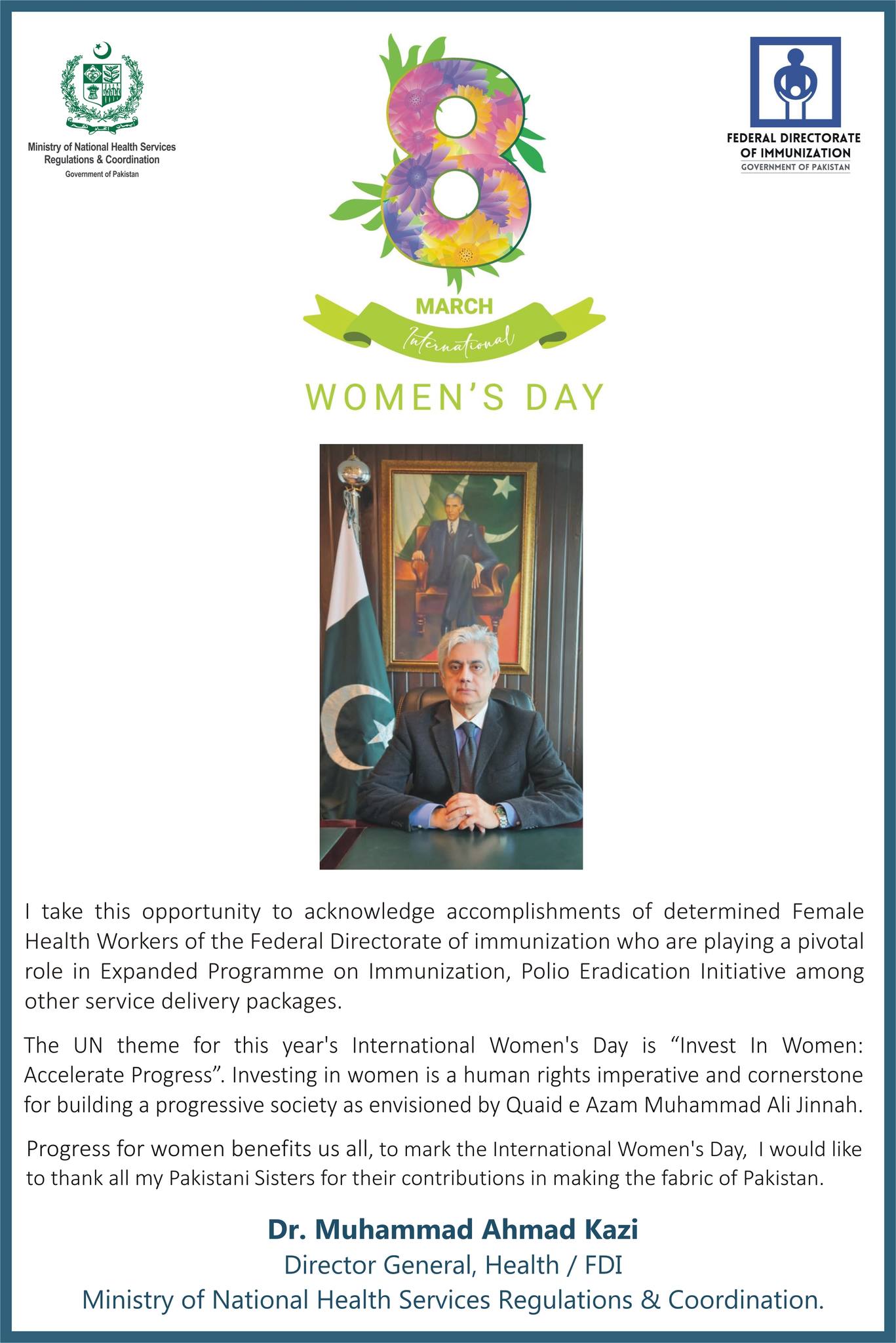 Message from the Director General, Health/FDI